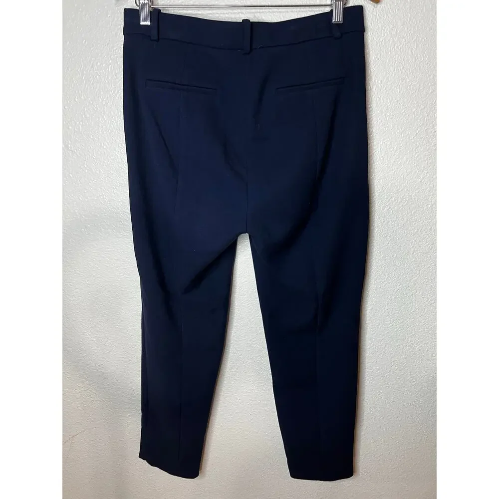 J. Crew High Rise Cameron pants in dark navy blue WOMENS 8